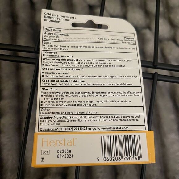 Herstat plus propolis cold sore/lip care stick bundle of 2 - Picture 5 of 9